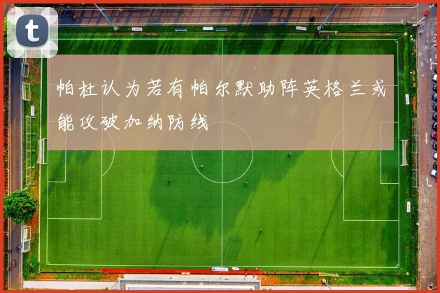 帕杜认为若有帕尔默助阵英格兰或能攻破加纳防线